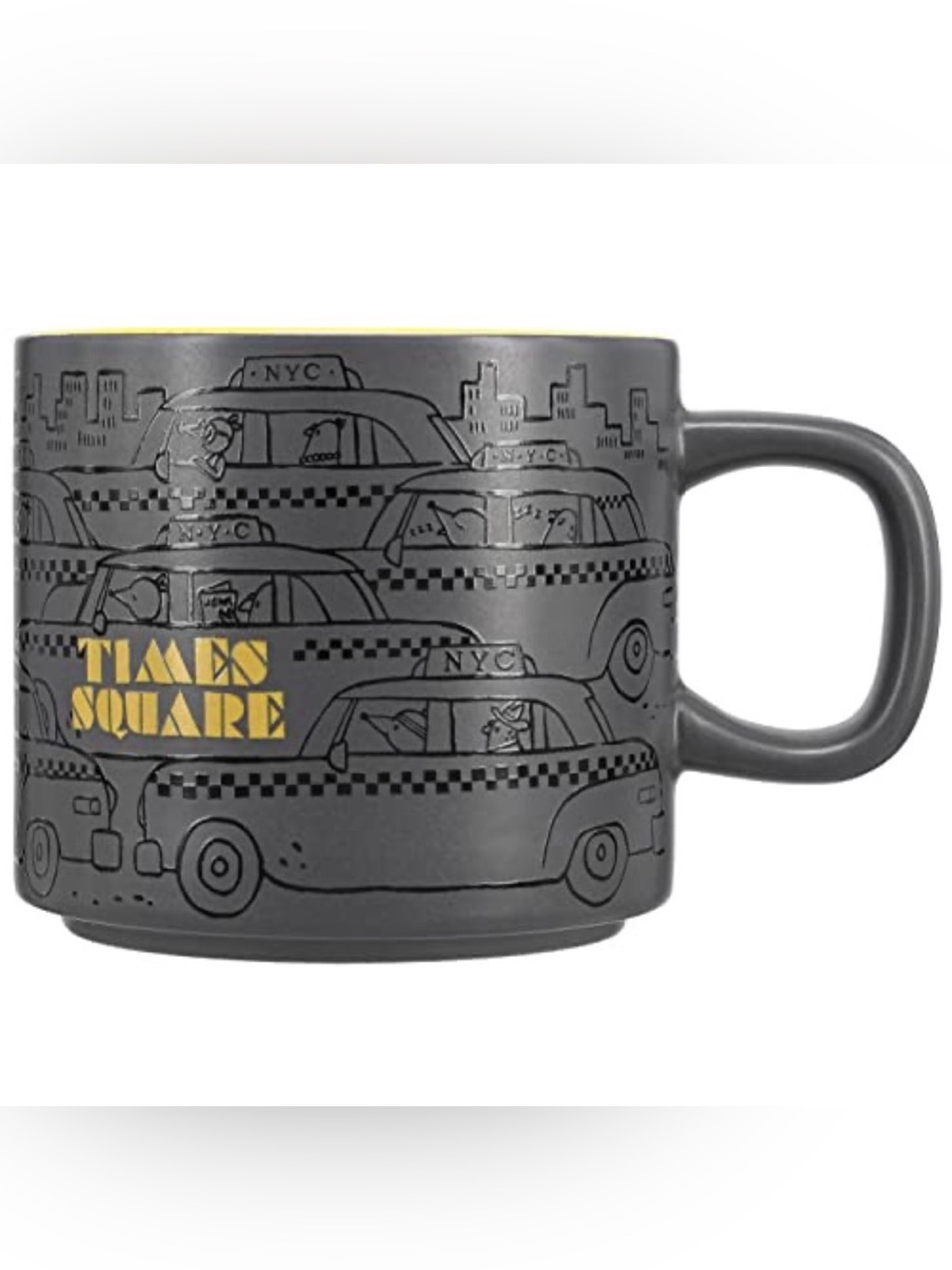 STARBUCKS Mug Times Square 12 oz NYC Taxi Yellow Cab Souvenir Coffee Cup